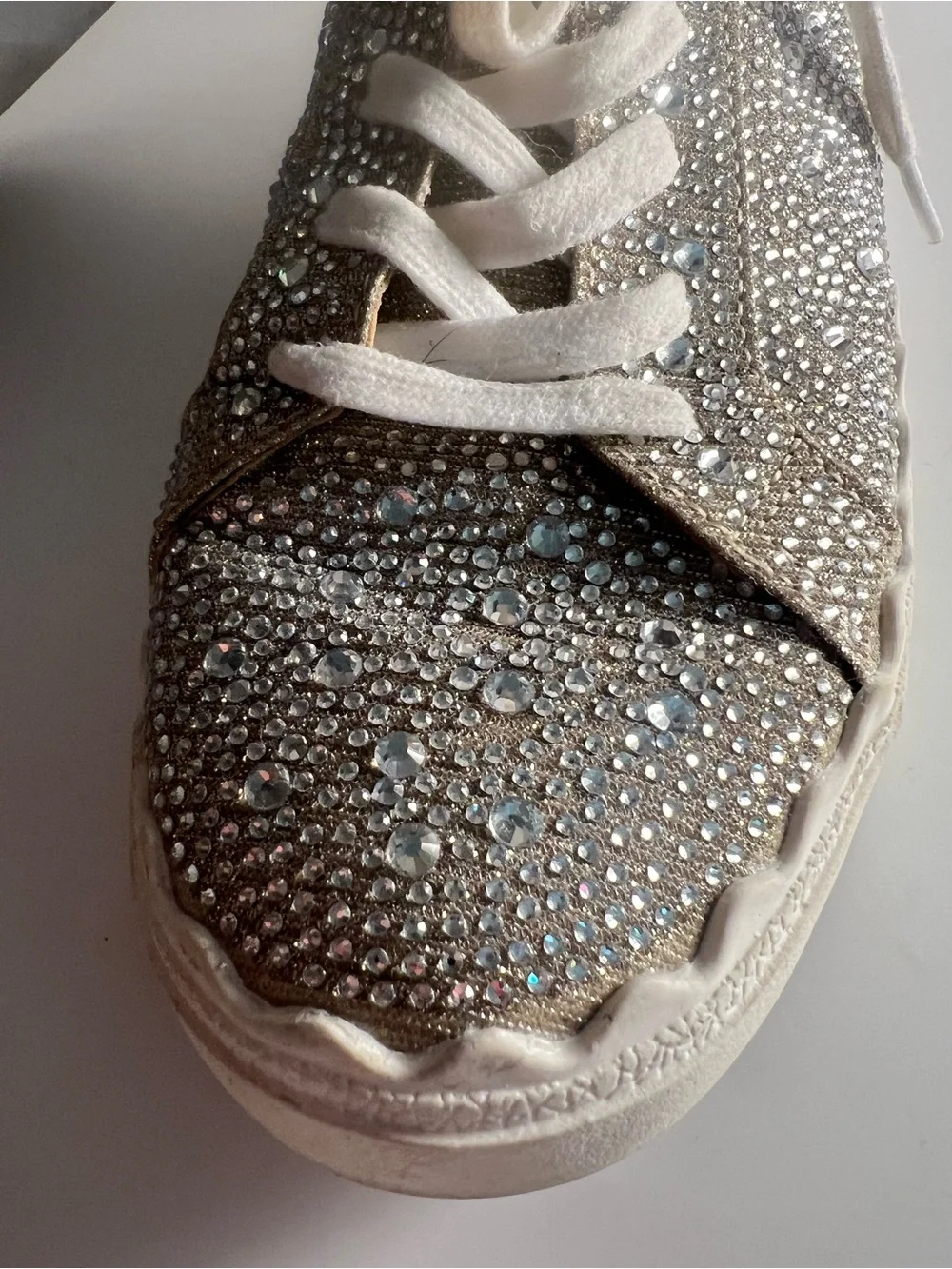 Anne Klien Iflex Crystal Low-Top Sneakers Size 9.5